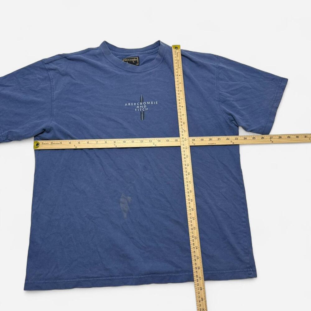 Abercrombie & Fitch Blue Graphic T Shirt XL Surf Logo - Picture 4 of 4